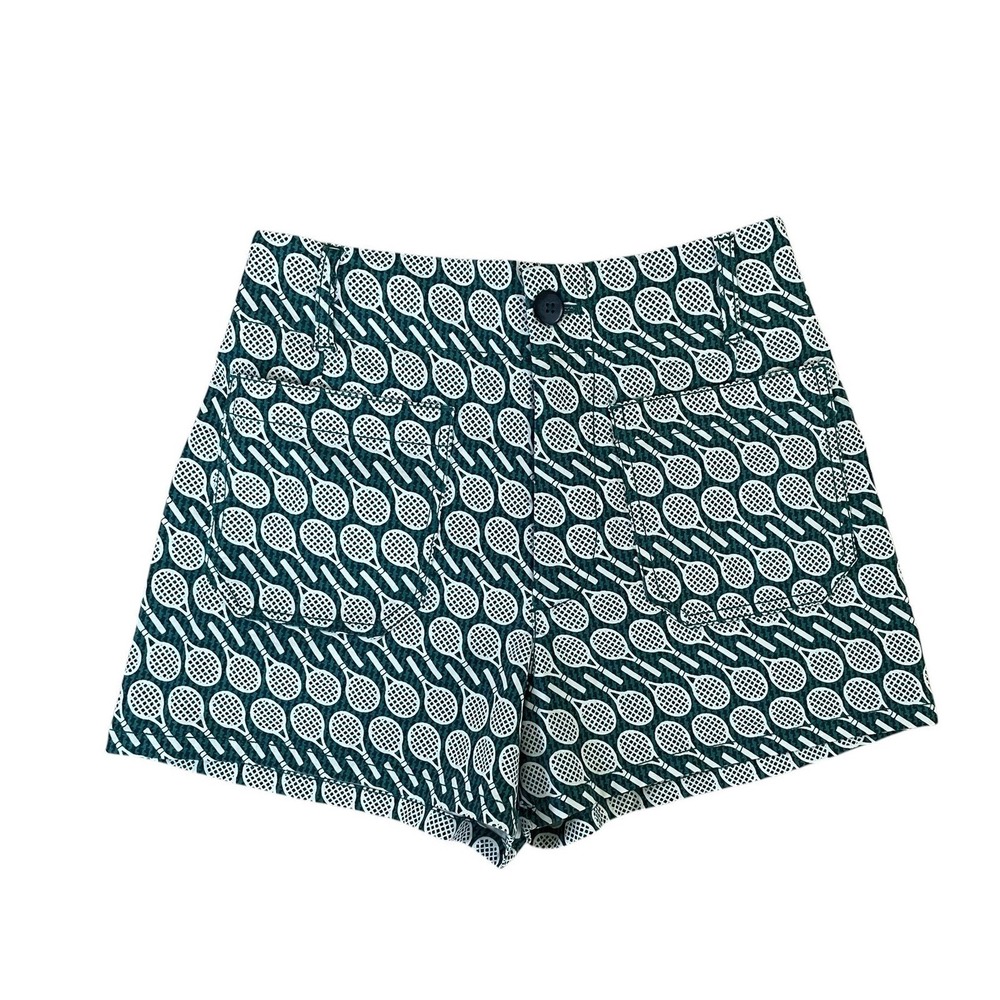 Anthropologie Maeve The Colette Short Green Pickleball Racquet Print 28 NWOT